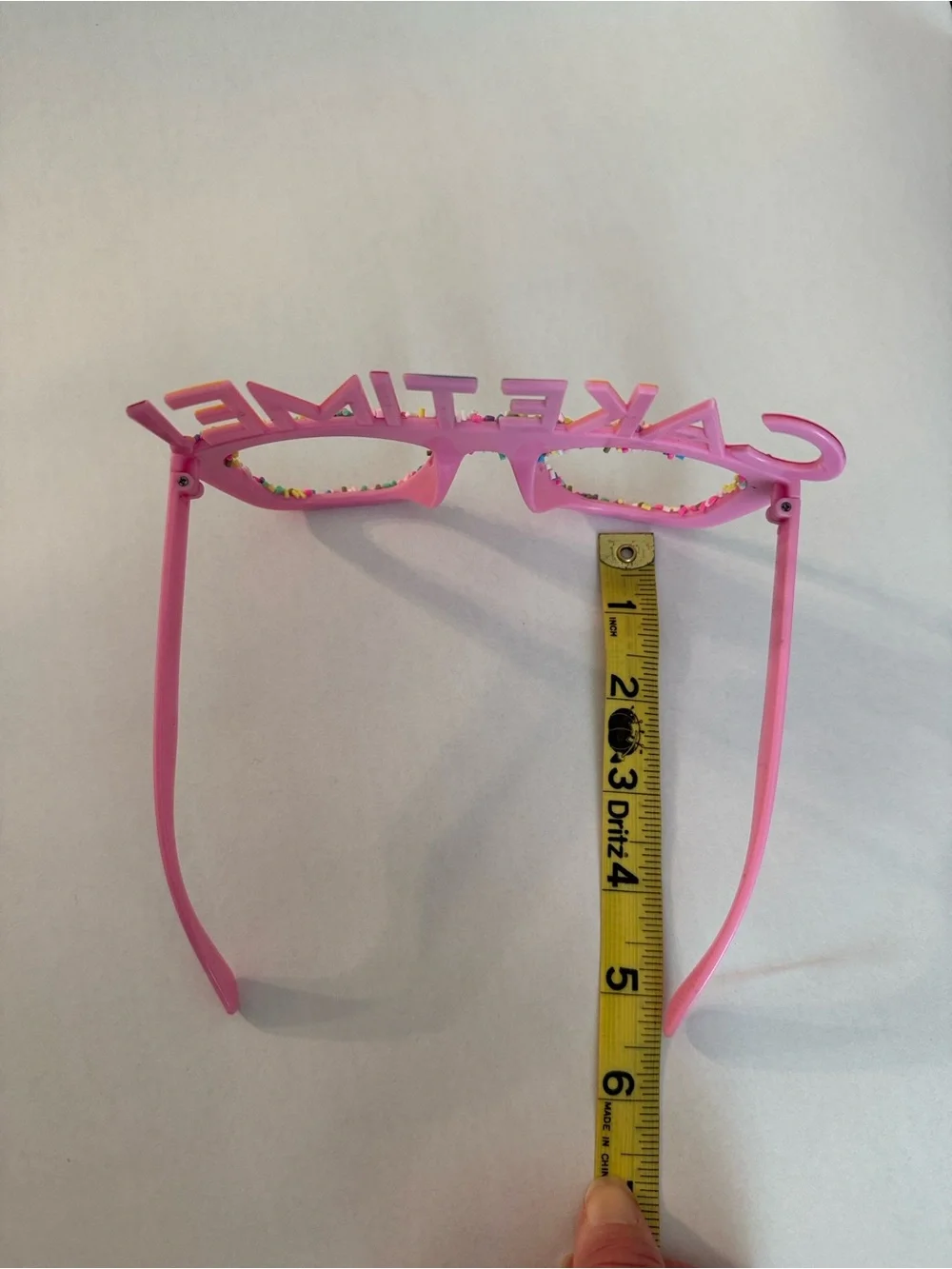 CAKE TIME! Pink Sprinkles Party Glasses - Fun Birthday Photo Prop